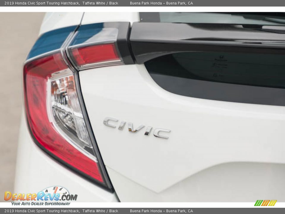 2019 Honda Civic Sport Touring Hatchback Taffeta White / Black Photo #10
