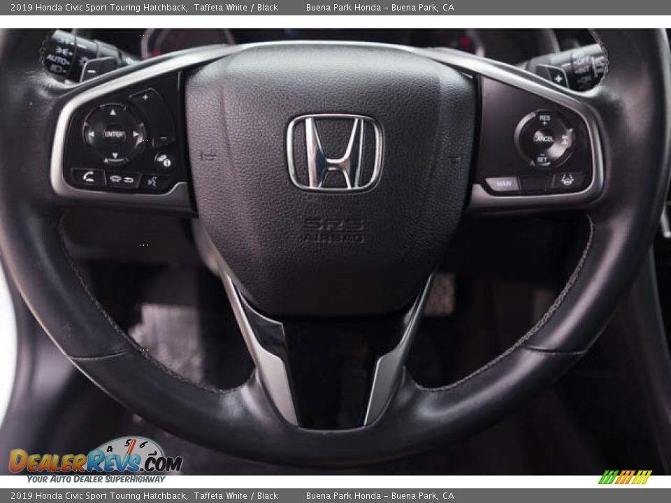 2019 Honda Civic Sport Touring Hatchback Taffeta White / Black Photo #13