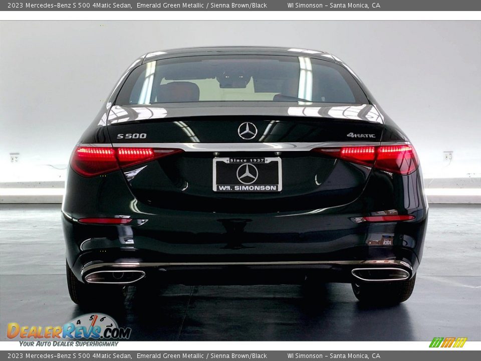 2023 Mercedes-Benz S 500 4Matic Sedan Emerald Green Metallic / Sienna Brown/Black Photo #3