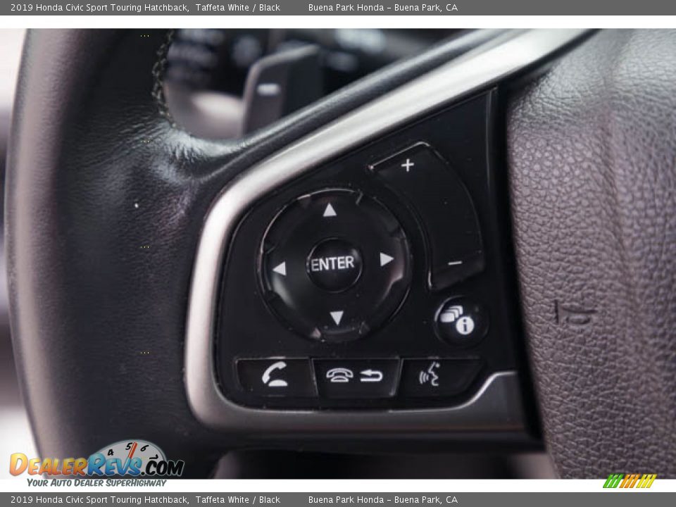 2019 Honda Civic Sport Touring Hatchback Taffeta White / Black Photo #14