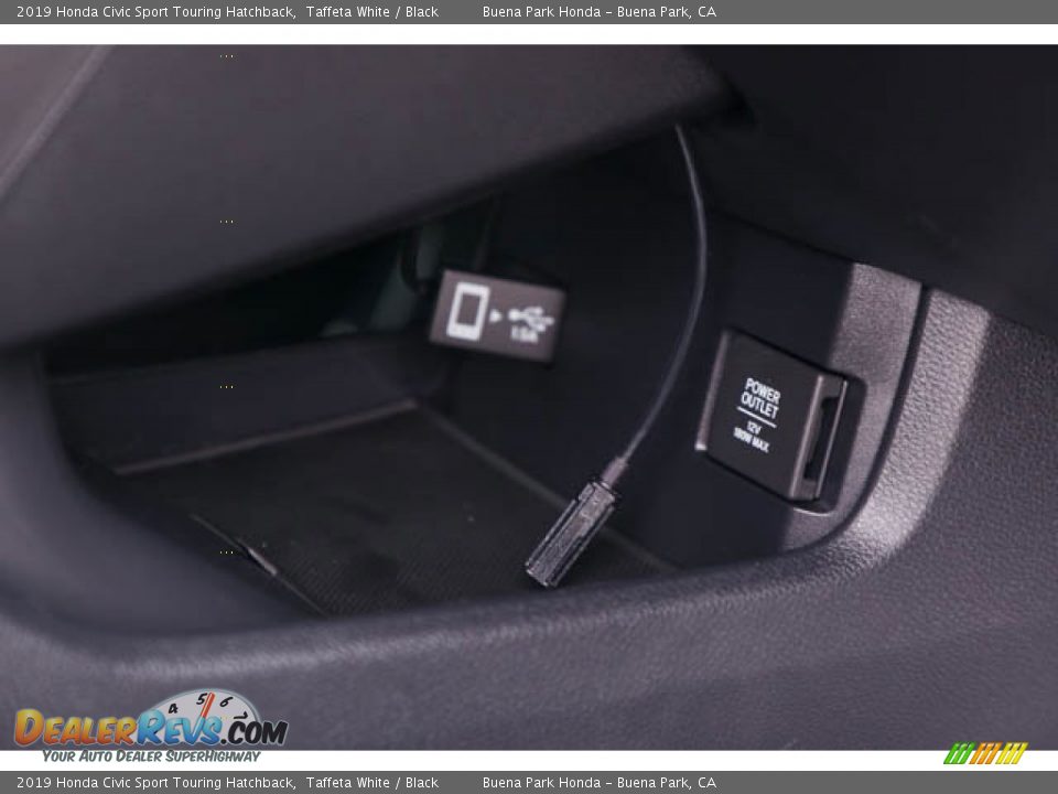 2019 Honda Civic Sport Touring Hatchback Taffeta White / Black Photo #23