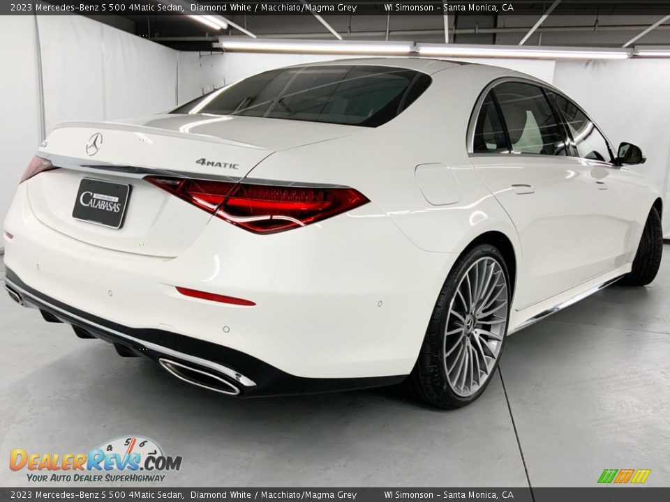 2023 Mercedes-Benz S 500 4Matic Sedan Diamond White / Macchiato/Magma Grey Photo #4