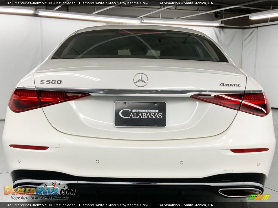 2023 Mercedes-Benz S 500 4Matic Sedan Diamond White / Macchiato/Magma Grey Photo #5