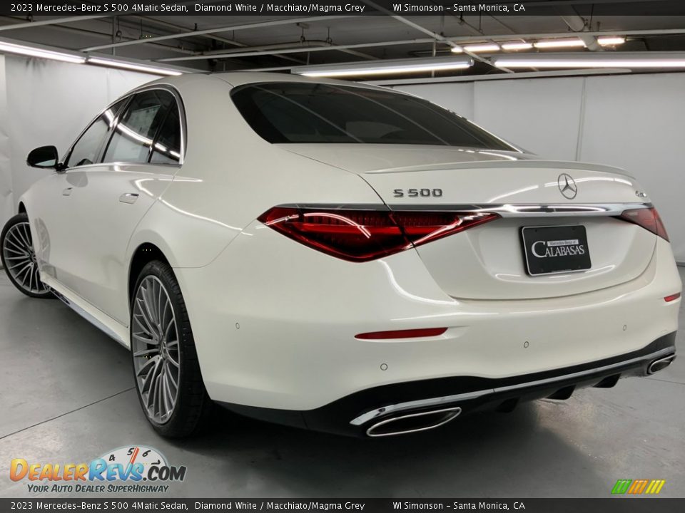 2023 Mercedes-Benz S 500 4Matic Sedan Diamond White / Macchiato/Magma Grey Photo #6