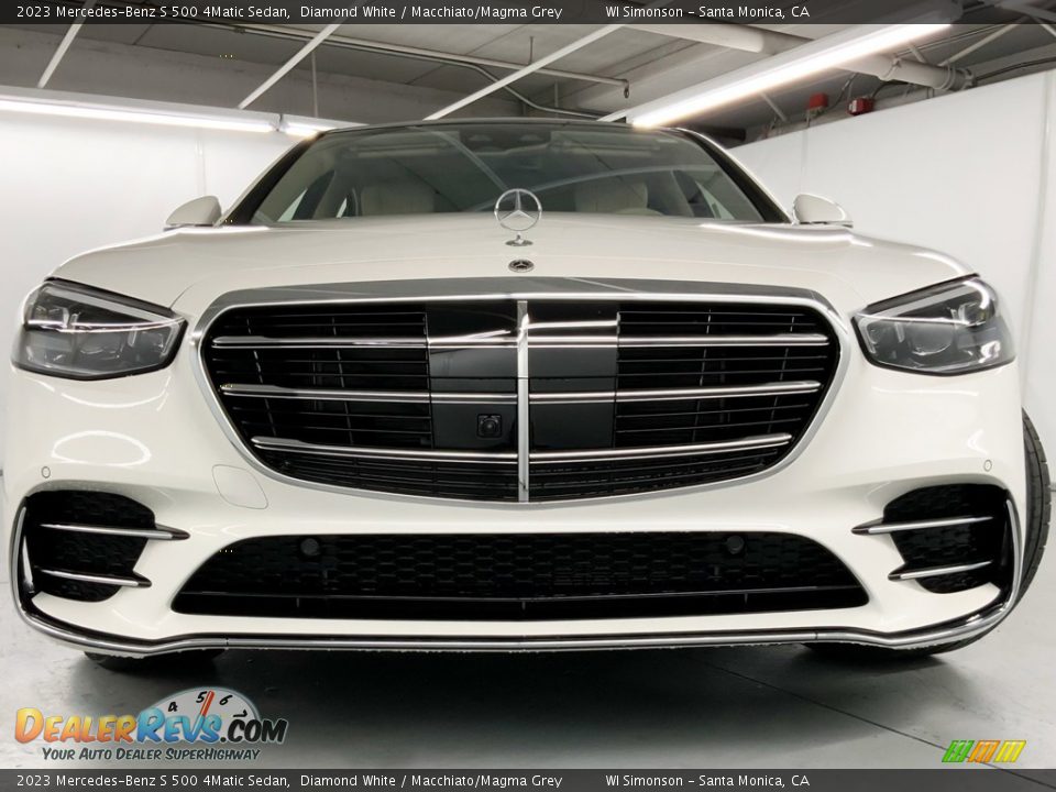 2023 Mercedes-Benz S 500 4Matic Sedan Diamond White / Macchiato/Magma Grey Photo #8