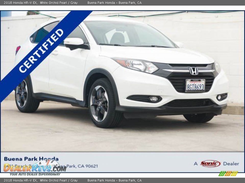 2018 Honda HR-V EX White Orchid Pearl / Gray Photo #1