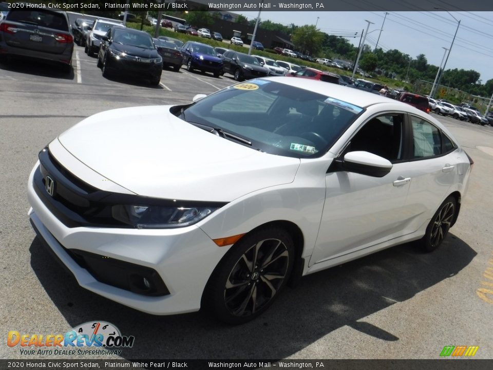 2020 Honda Civic Sport Sedan Platinum White Pearl / Black Photo #3
