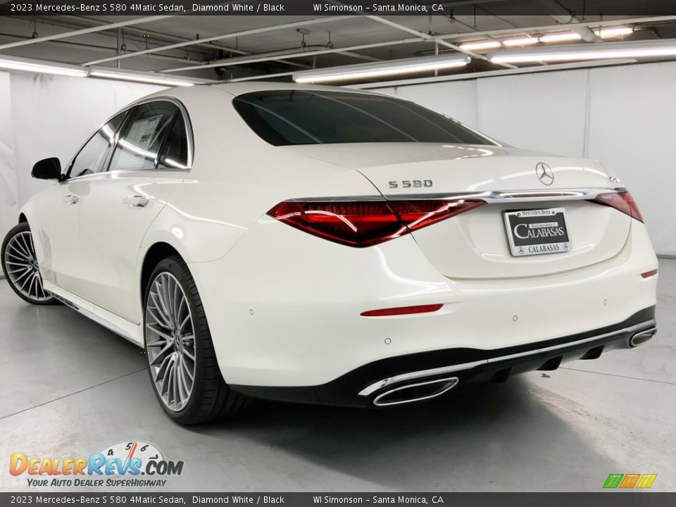 2023 Mercedes-Benz S 580 4Matic Sedan Diamond White / Black Photo #6