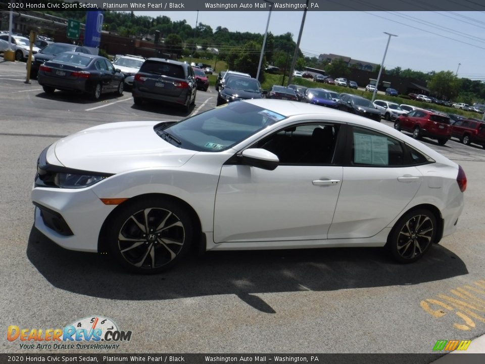 2020 Honda Civic Sport Sedan Platinum White Pearl / Black Photo #4