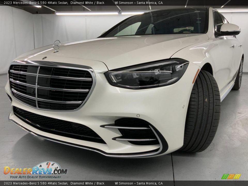 2023 Mercedes-Benz S 580 4Matic Sedan Diamond White / Black Photo #7