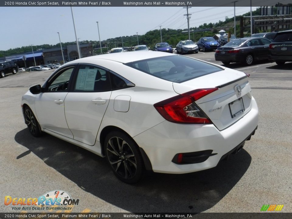 2020 Honda Civic Sport Sedan Platinum White Pearl / Black Photo #5