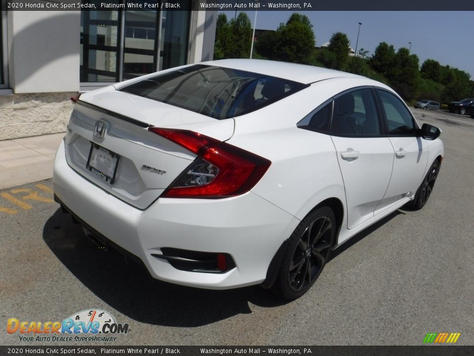 2020 Honda Civic Sport Sedan Platinum White Pearl / Black Photo #7