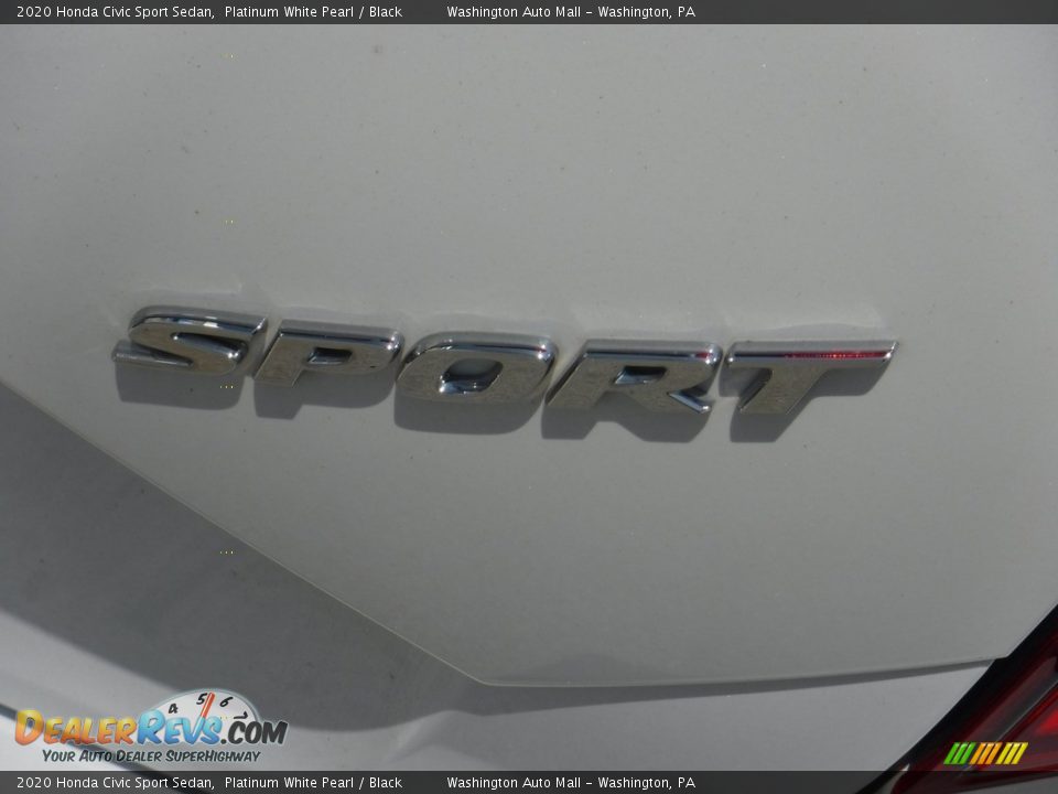 2020 Honda Civic Sport Sedan Platinum White Pearl / Black Photo #8