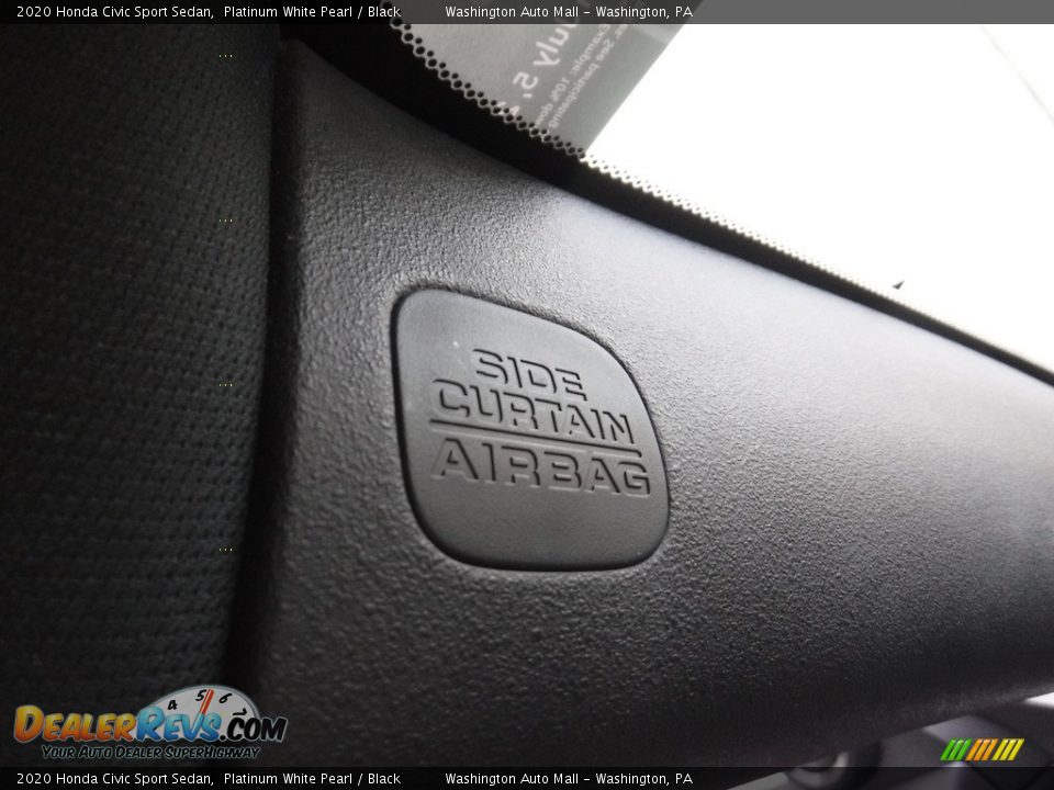 2020 Honda Civic Sport Sedan Platinum White Pearl / Black Photo #18