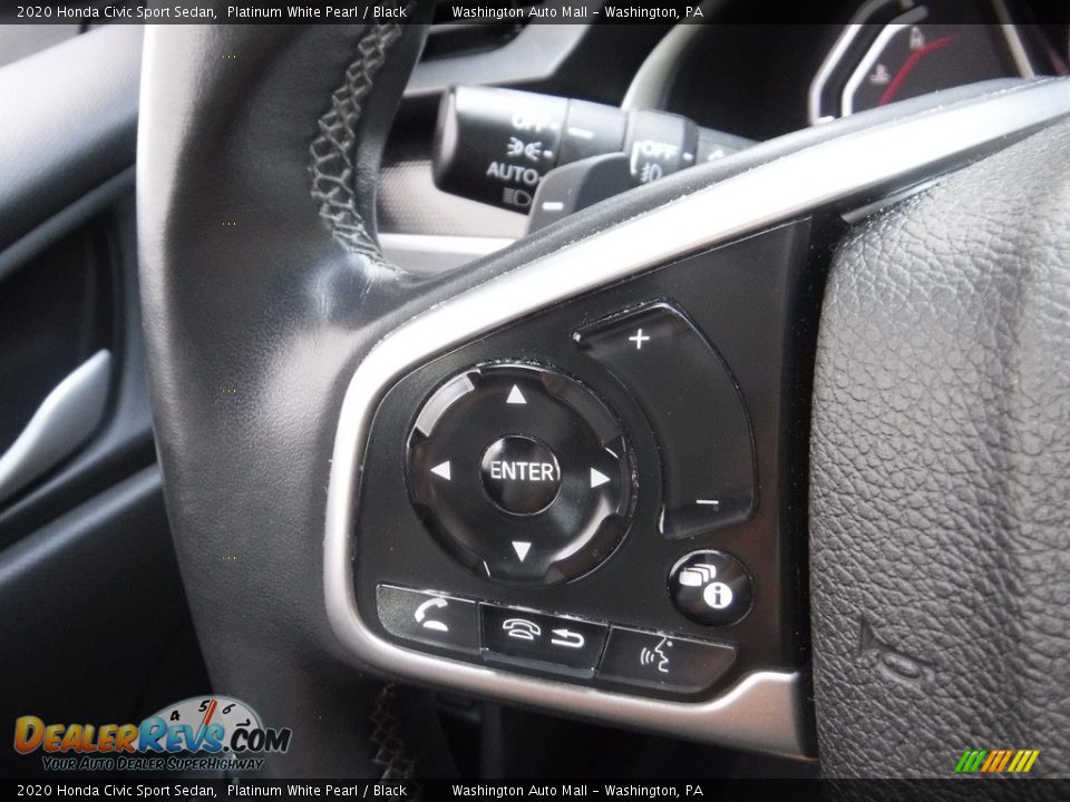 2020 Honda Civic Sport Sedan Platinum White Pearl / Black Photo #20