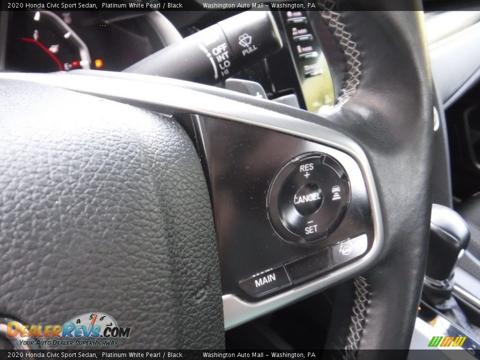 2020 Honda Civic Sport Sedan Platinum White Pearl / Black Photo #21