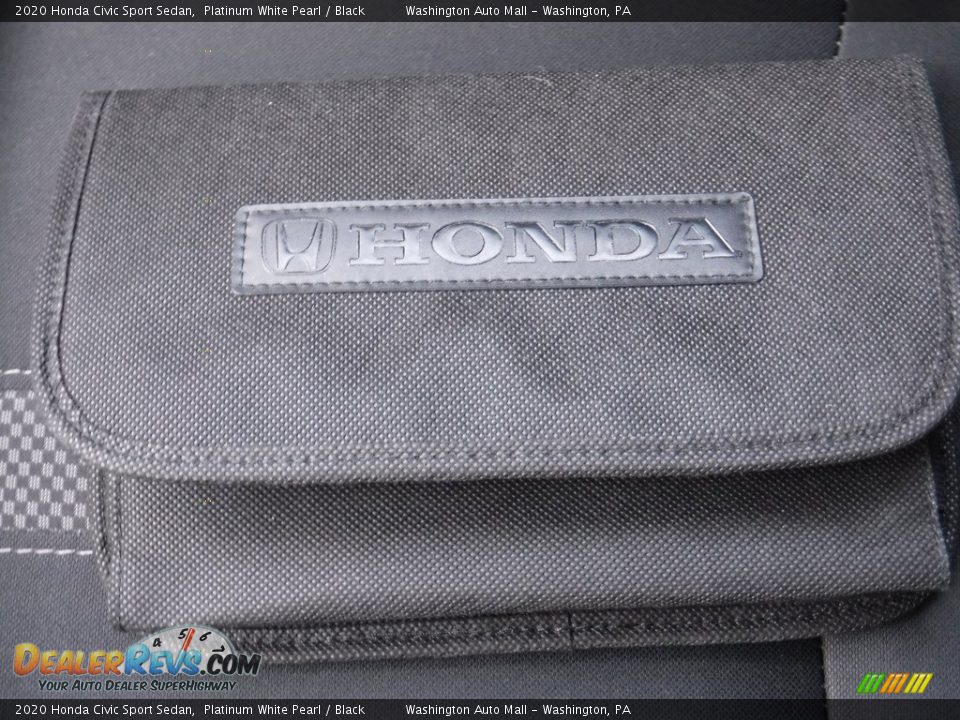 2020 Honda Civic Sport Sedan Platinum White Pearl / Black Photo #25