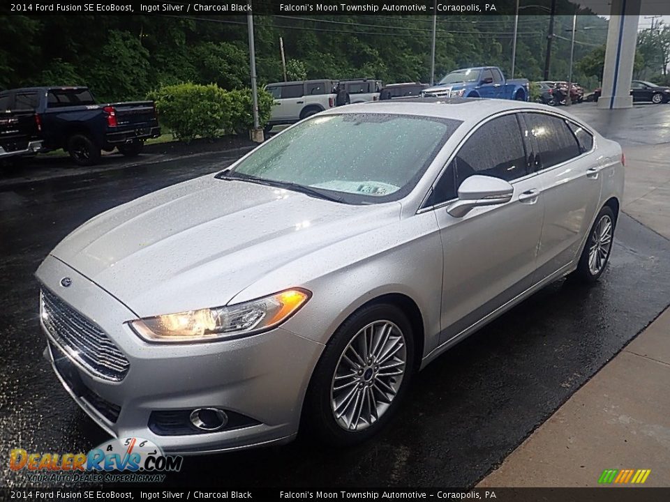 2014 Ford Fusion SE EcoBoost Ingot Silver / Charcoal Black Photo #7