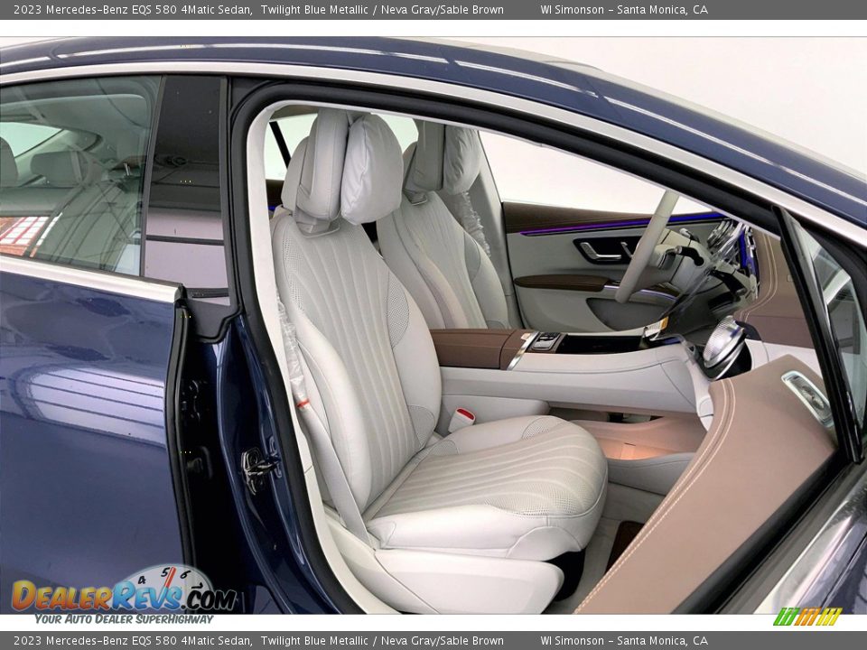 Neva Gray/Sable Brown Interior - 2023 Mercedes-Benz EQS 580 4Matic Sedan Photo #5
