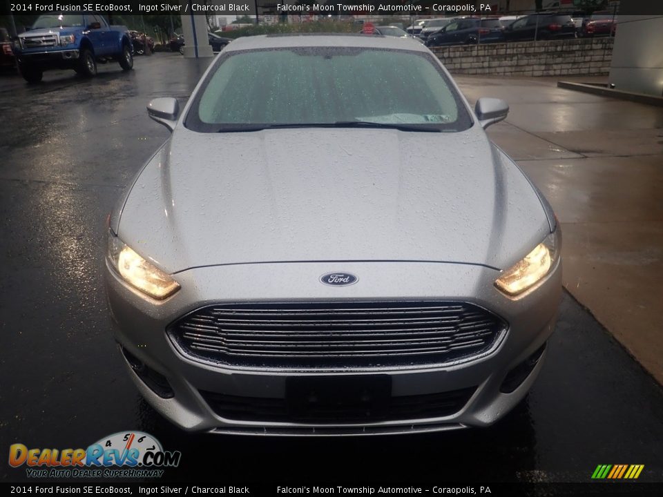 2014 Ford Fusion SE EcoBoost Ingot Silver / Charcoal Black Photo #8