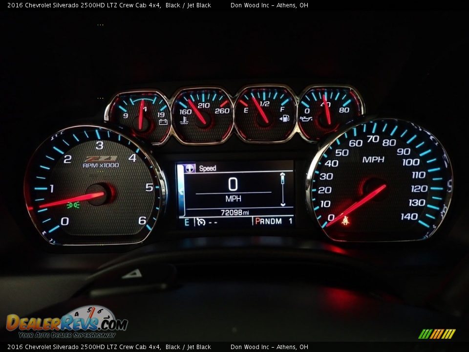 2016 Chevrolet Silverado 2500HD LTZ Crew Cab 4x4 Gauges Photo #24