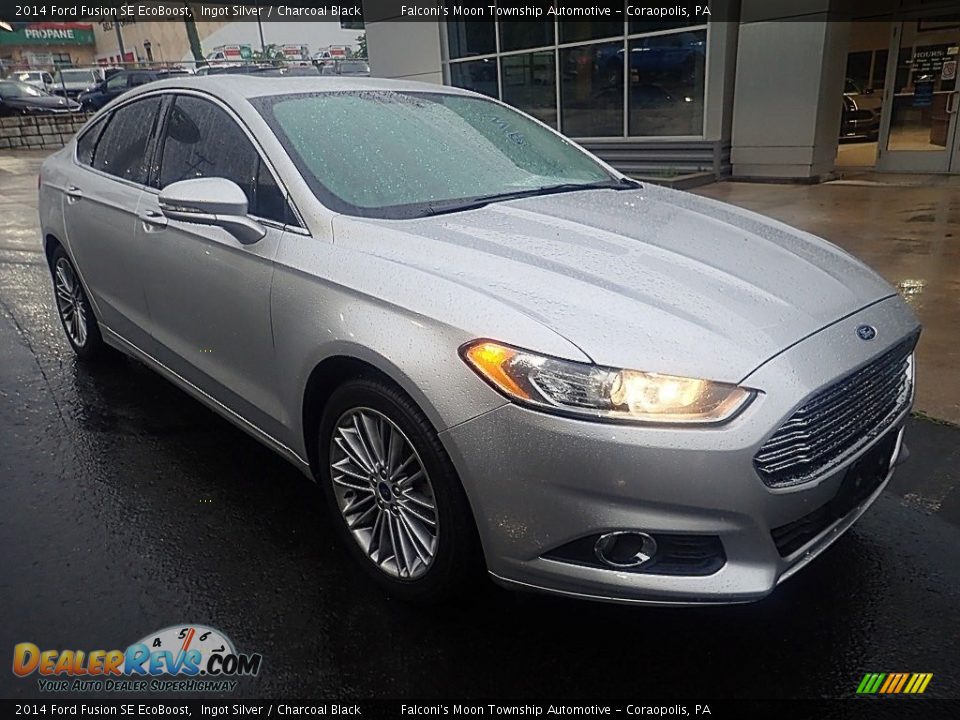 2014 Ford Fusion SE EcoBoost Ingot Silver / Charcoal Black Photo #9