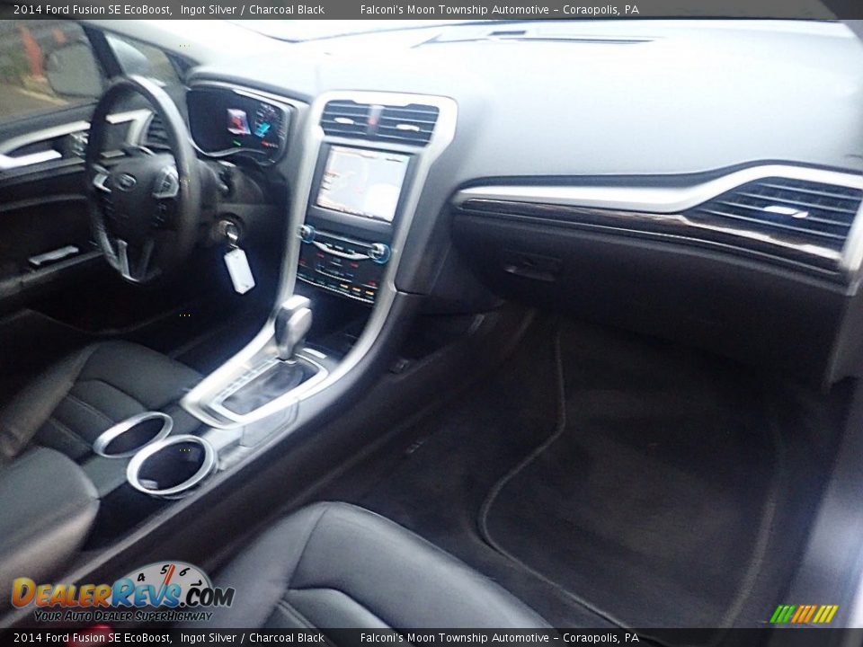 2014 Ford Fusion SE EcoBoost Ingot Silver / Charcoal Black Photo #12