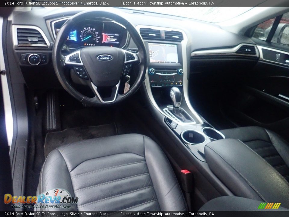 2014 Ford Fusion SE EcoBoost Ingot Silver / Charcoal Black Photo #19