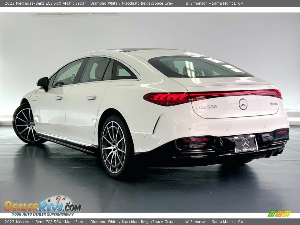 2023 Mercedes-Benz EQS 580 4Matic Sedan Diamond White / Macchiato Beige/Space Gray Photo #2