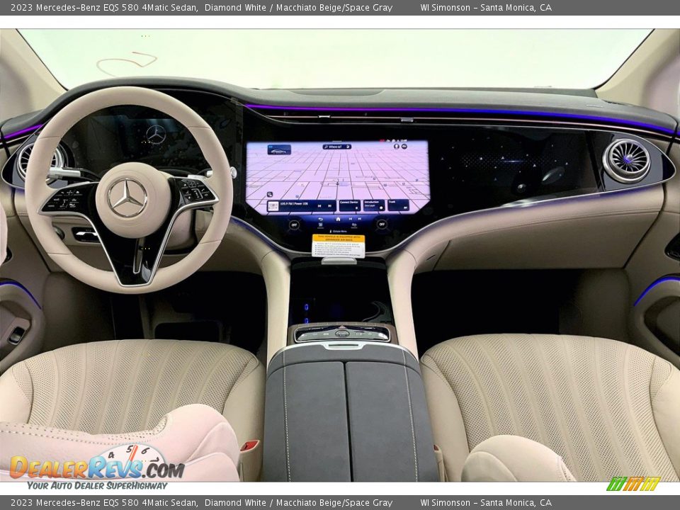 Dashboard of 2023 Mercedes-Benz EQS 580 4Matic Sedan Photo #6