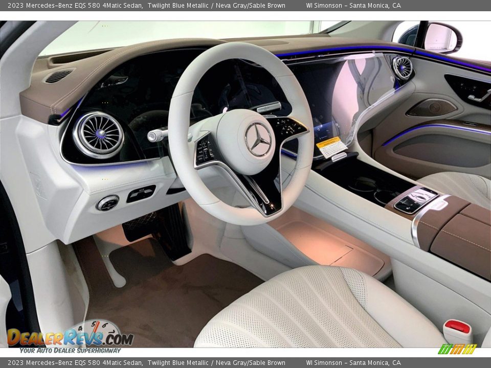 Neva Gray/Sable Brown Interior - 2023 Mercedes-Benz EQS 580 4Matic Sedan Photo #4