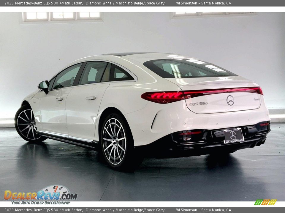 2023 Mercedes-Benz EQS 580 4Matic Sedan Diamond White / Macchiato Beige/Space Gray Photo #2