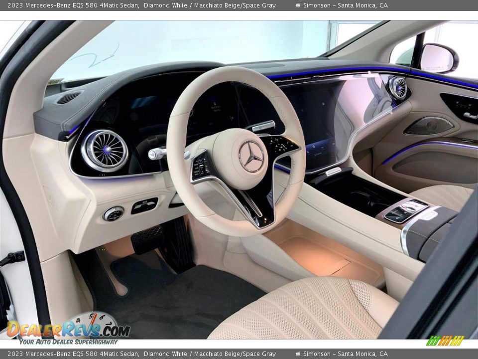 Macchiato Beige/Space Gray Interior - 2023 Mercedes-Benz EQS 580 4Matic Sedan Photo #4