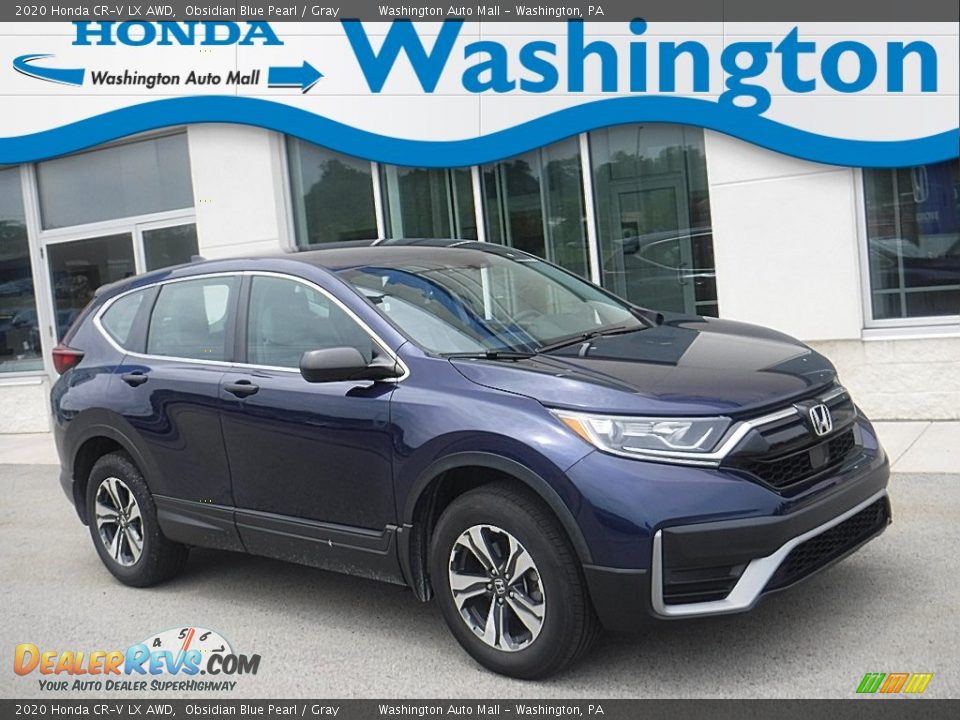 2020 Honda CR-V LX AWD Obsidian Blue Pearl / Gray Photo #1