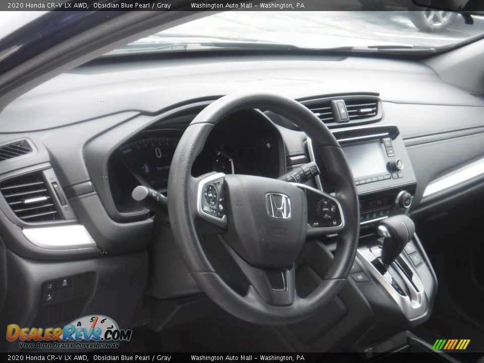 2020 Honda CR-V LX AWD Obsidian Blue Pearl / Gray Photo #11