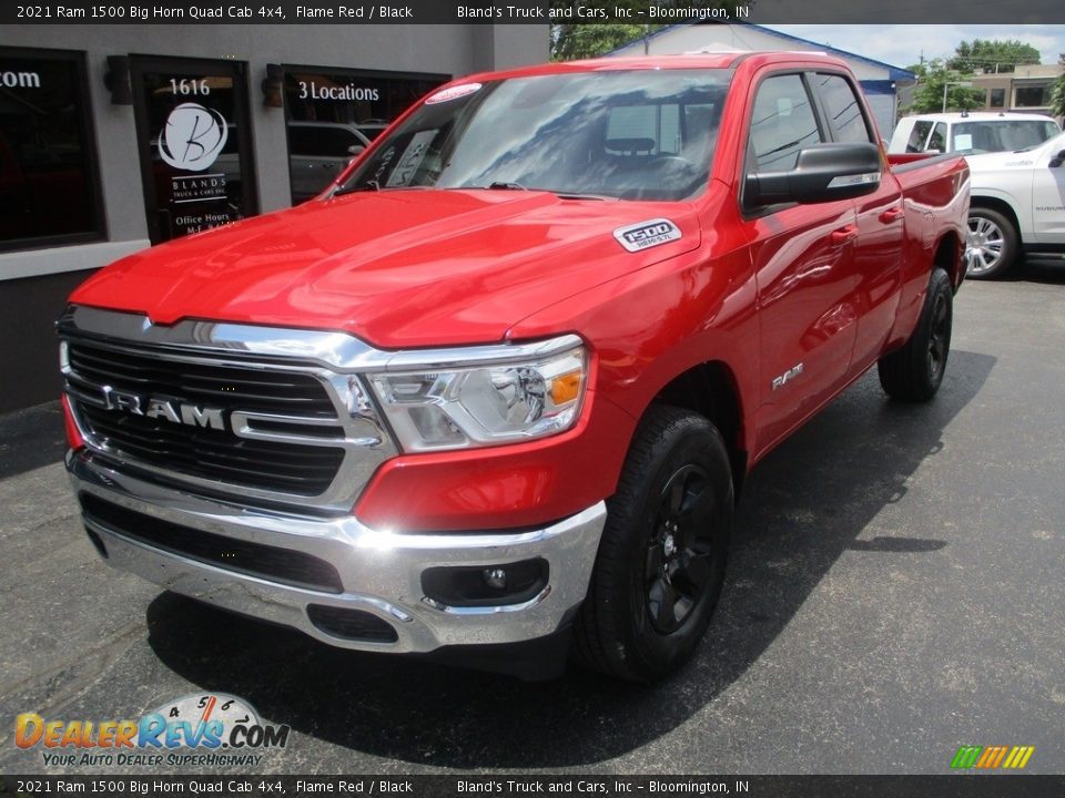 2021 Ram 1500 Big Horn Quad Cab 4x4 Flame Red / Black Photo #2