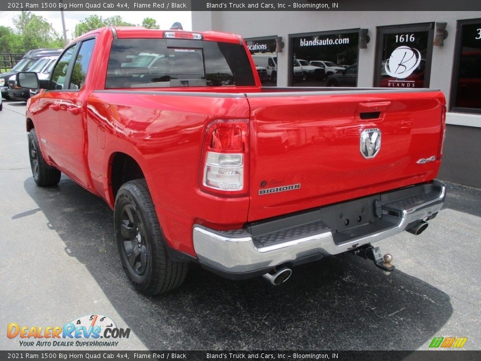 2021 Ram 1500 Big Horn Quad Cab 4x4 Flame Red / Black Photo #3