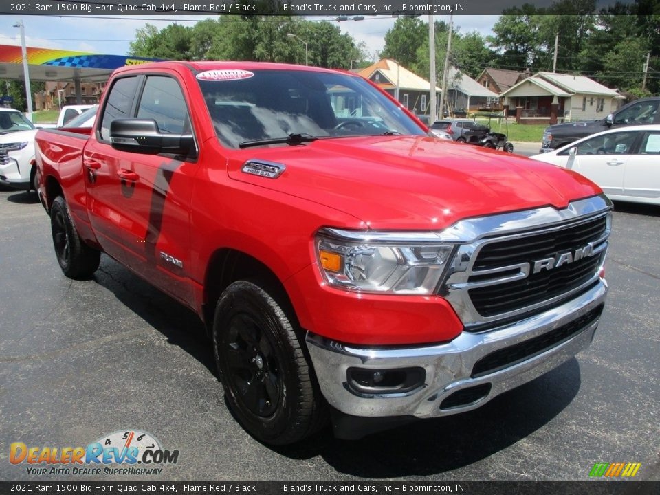 2021 Ram 1500 Big Horn Quad Cab 4x4 Flame Red / Black Photo #5