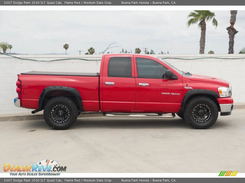 2007 Dodge Ram 1500 SLT Quad Cab Flame Red / Medium Slate Gray Photo #13