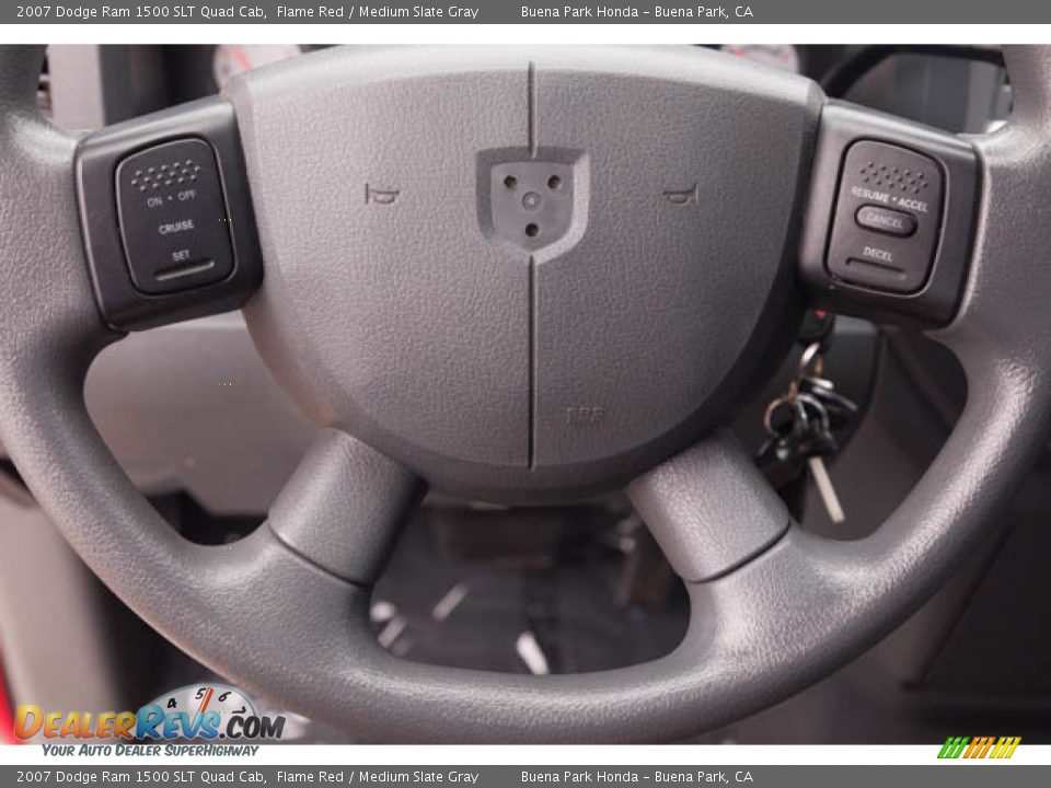 2007 Dodge Ram 1500 SLT Quad Cab Steering Wheel Photo #14