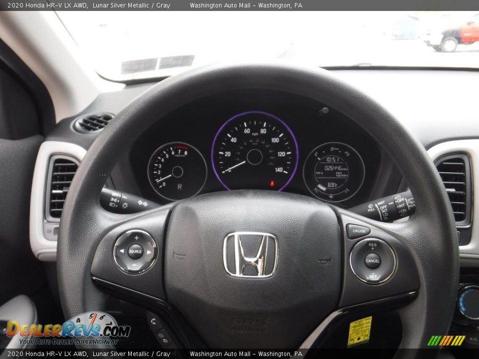 2020 Honda HR-V LX AWD Lunar Silver Metallic / Gray Photo #19