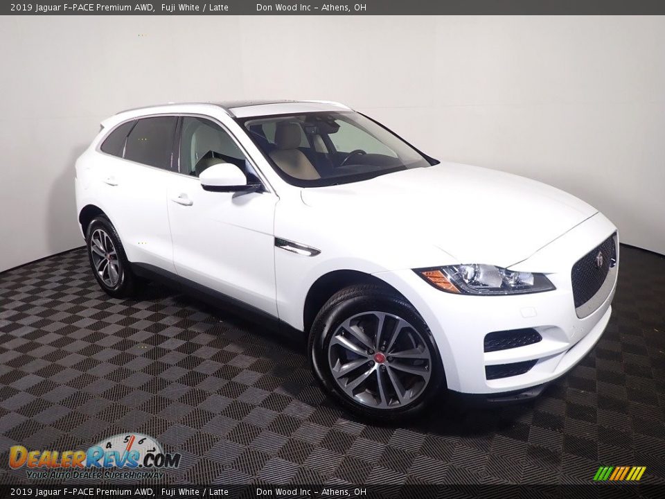 2019 Jaguar F-PACE Premium AWD Fuji White / Latte Photo #5