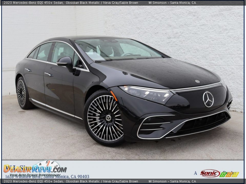 2023 Mercedes-Benz EQS 450+ Sedan Obsidian Black Metallic / Neva Gray/Sable Brown Photo #1