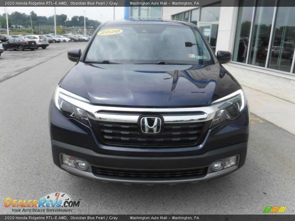 2020 Honda Ridgeline RTL-E AWD Obsidian Blue Pearl / Gray Photo #4