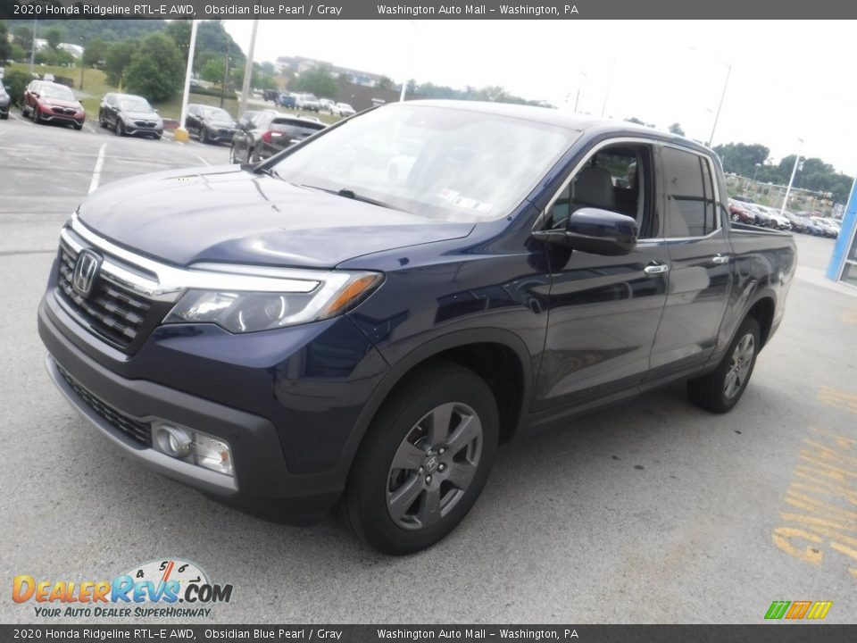 2020 Honda Ridgeline RTL-E AWD Obsidian Blue Pearl / Gray Photo #5