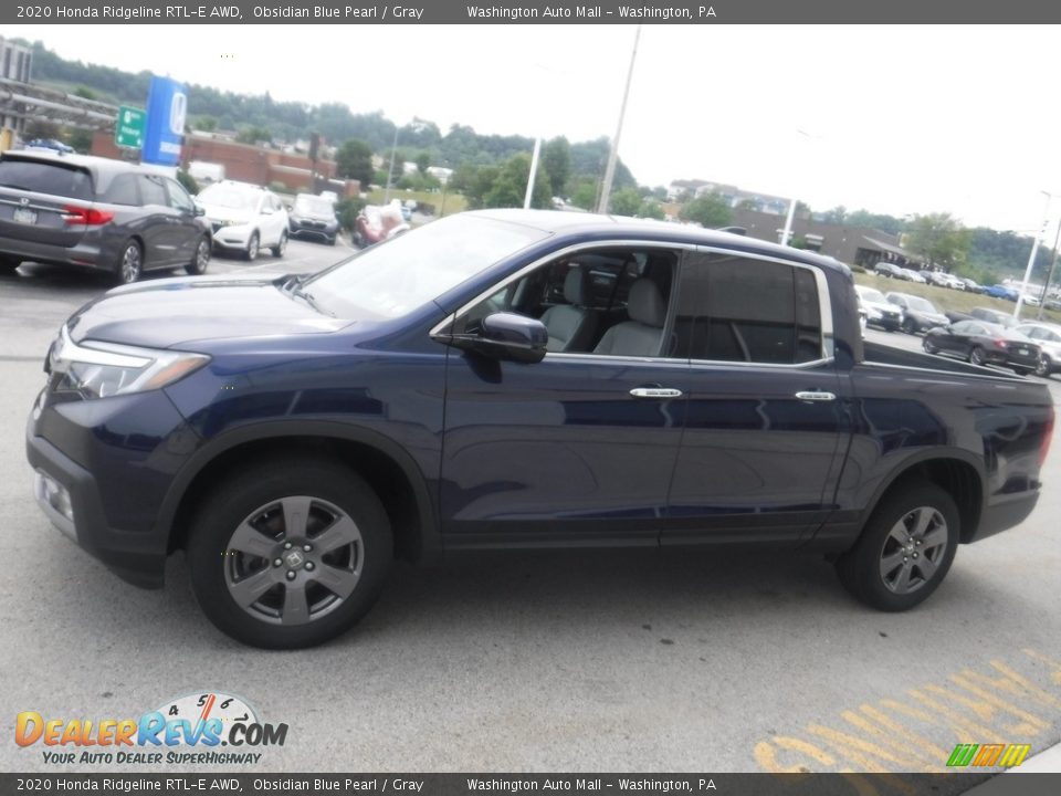 2020 Honda Ridgeline RTL-E AWD Obsidian Blue Pearl / Gray Photo #6