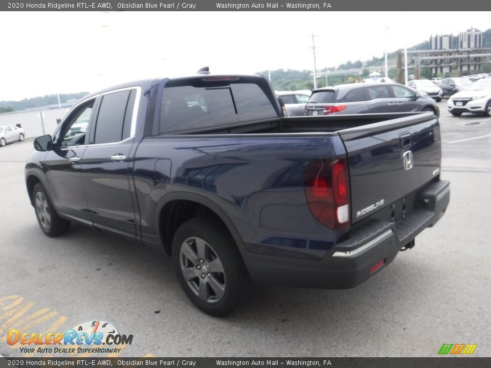 2020 Honda Ridgeline RTL-E AWD Obsidian Blue Pearl / Gray Photo #7