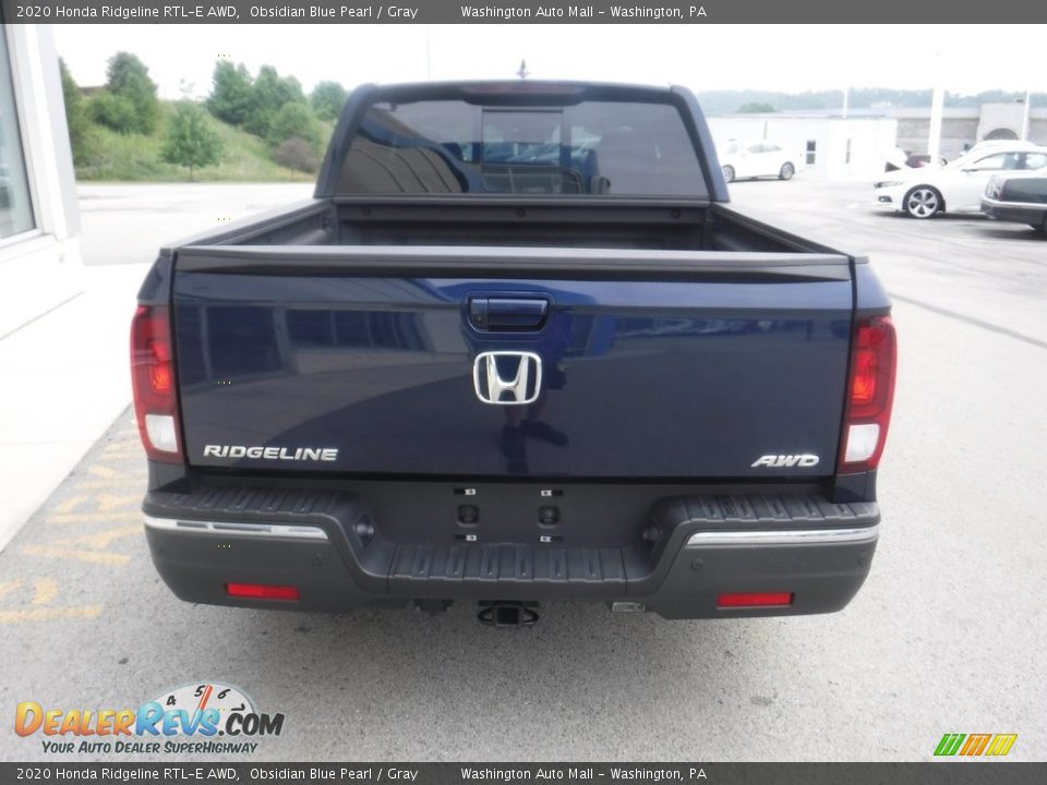 2020 Honda Ridgeline RTL-E AWD Obsidian Blue Pearl / Gray Photo #8