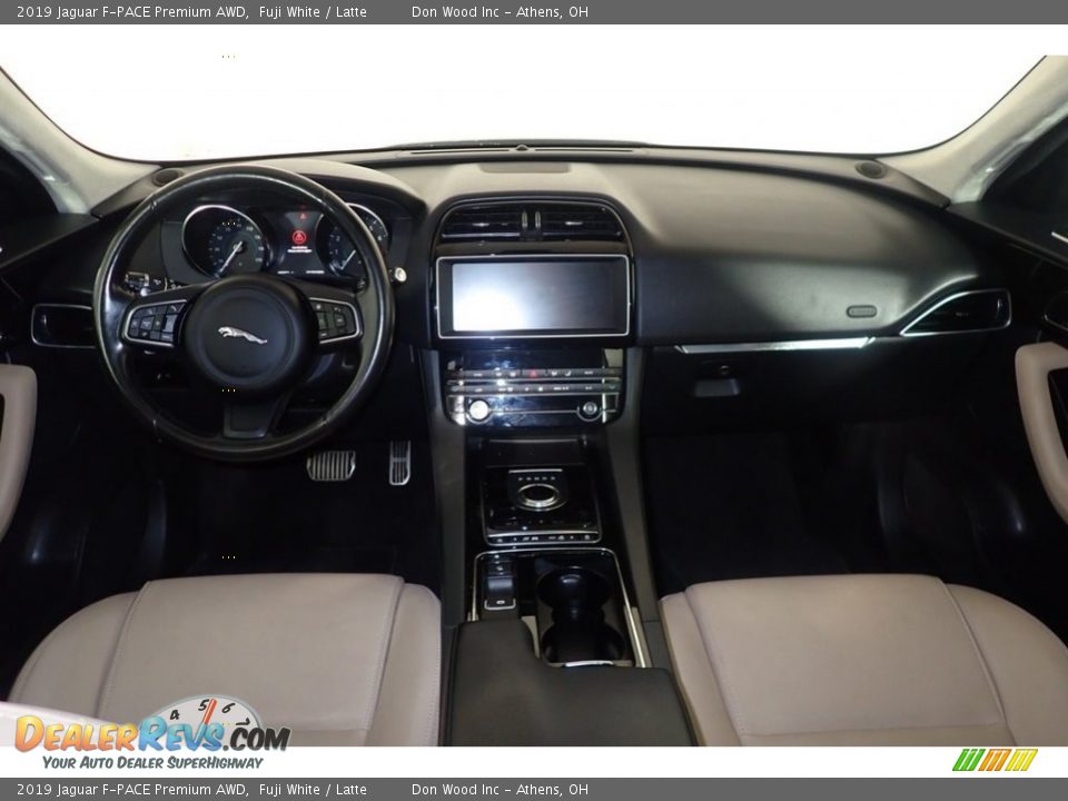 2019 Jaguar F-PACE Premium AWD Fuji White / Latte Photo #23