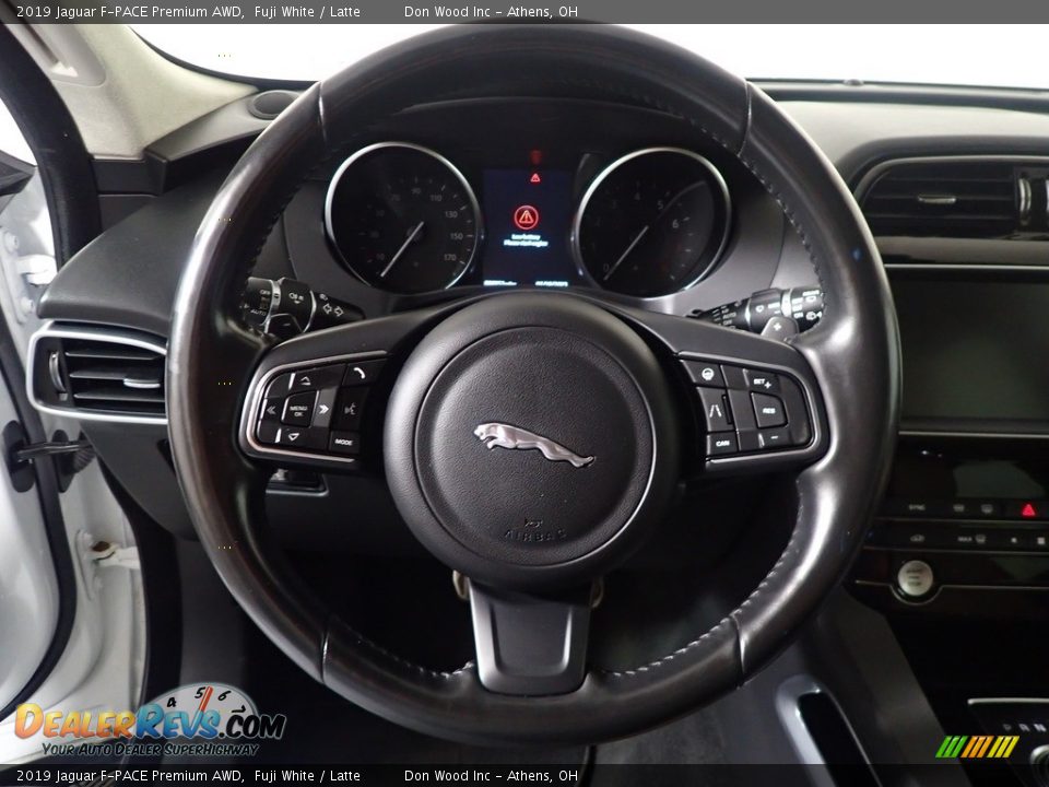 2019 Jaguar F-PACE Premium AWD Fuji White / Latte Photo #26